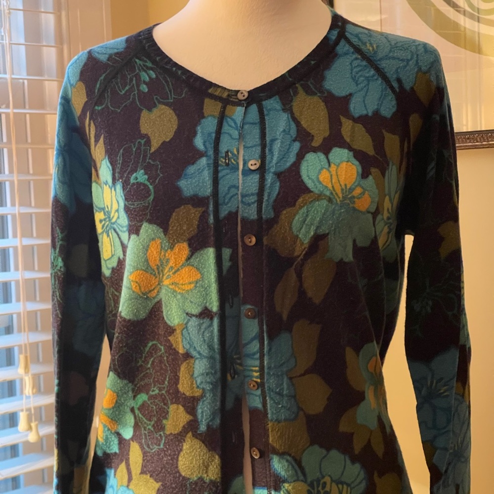 Vintage Talbots Cotton/Cashmere Cardigan in Petite Medium